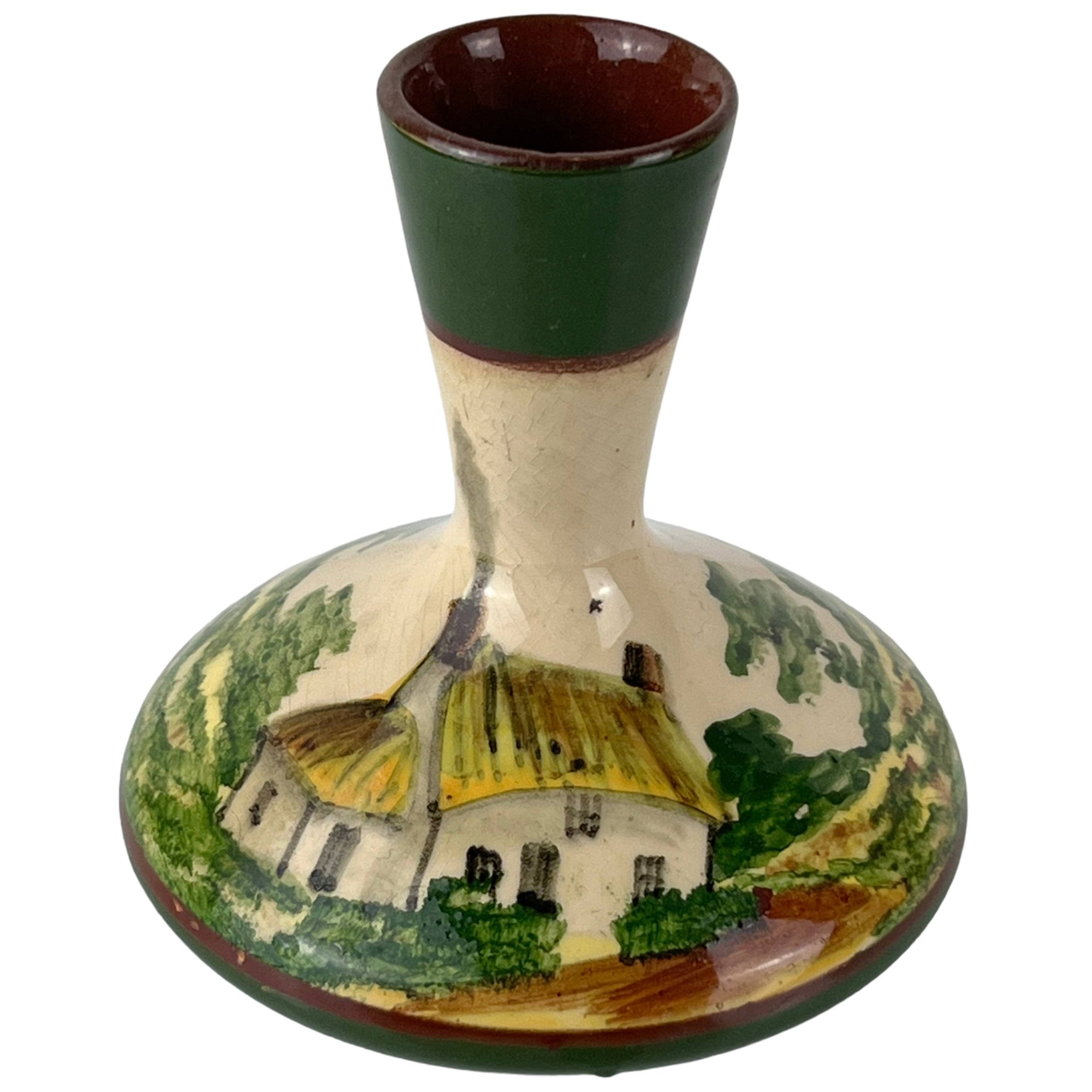 Vintage Longpark Tormohun Miniature Vase Hand Painted Cottage Torquay - Poppy's Vintage Clothing