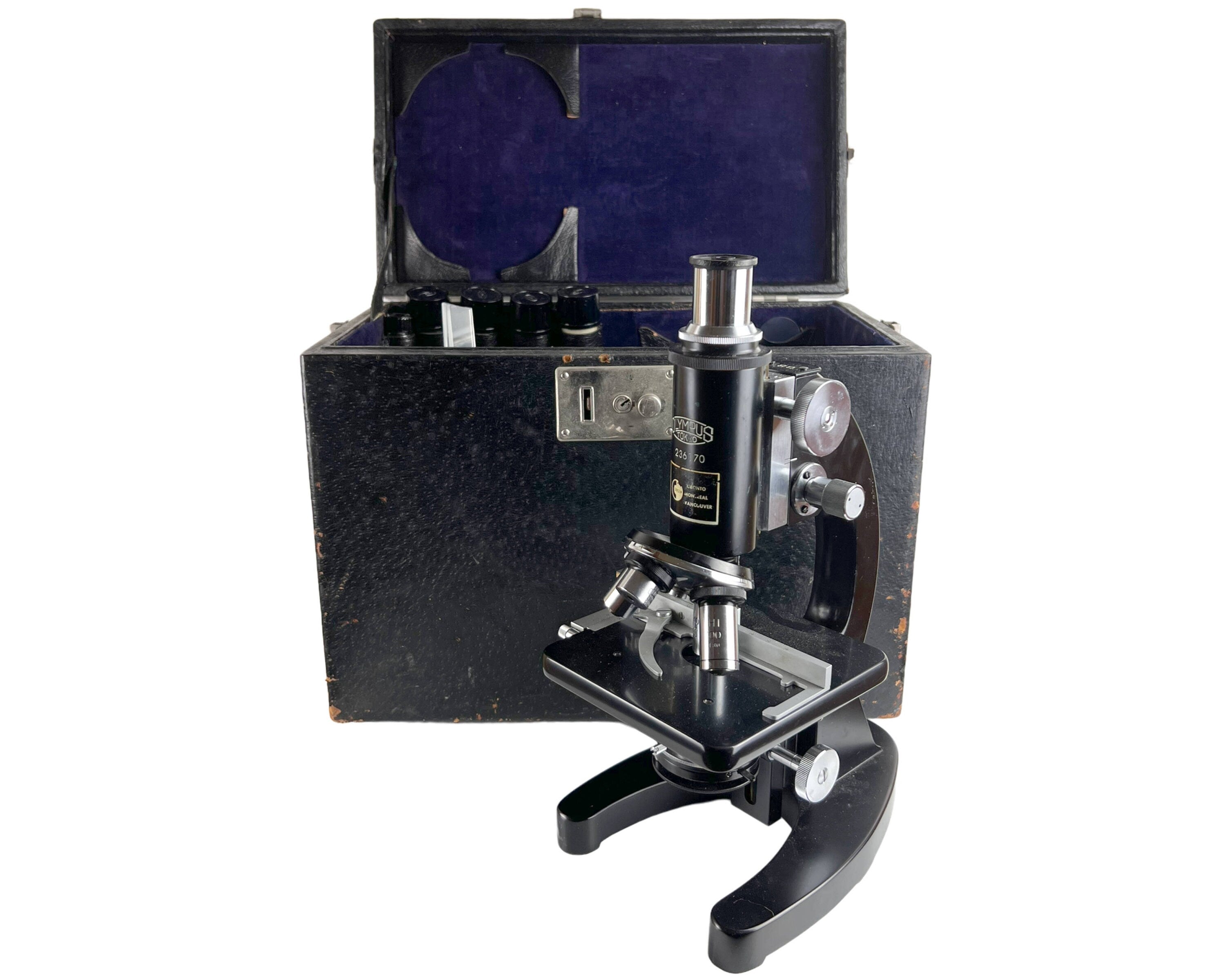 Vintage Olympus GB Microscope in Original Case