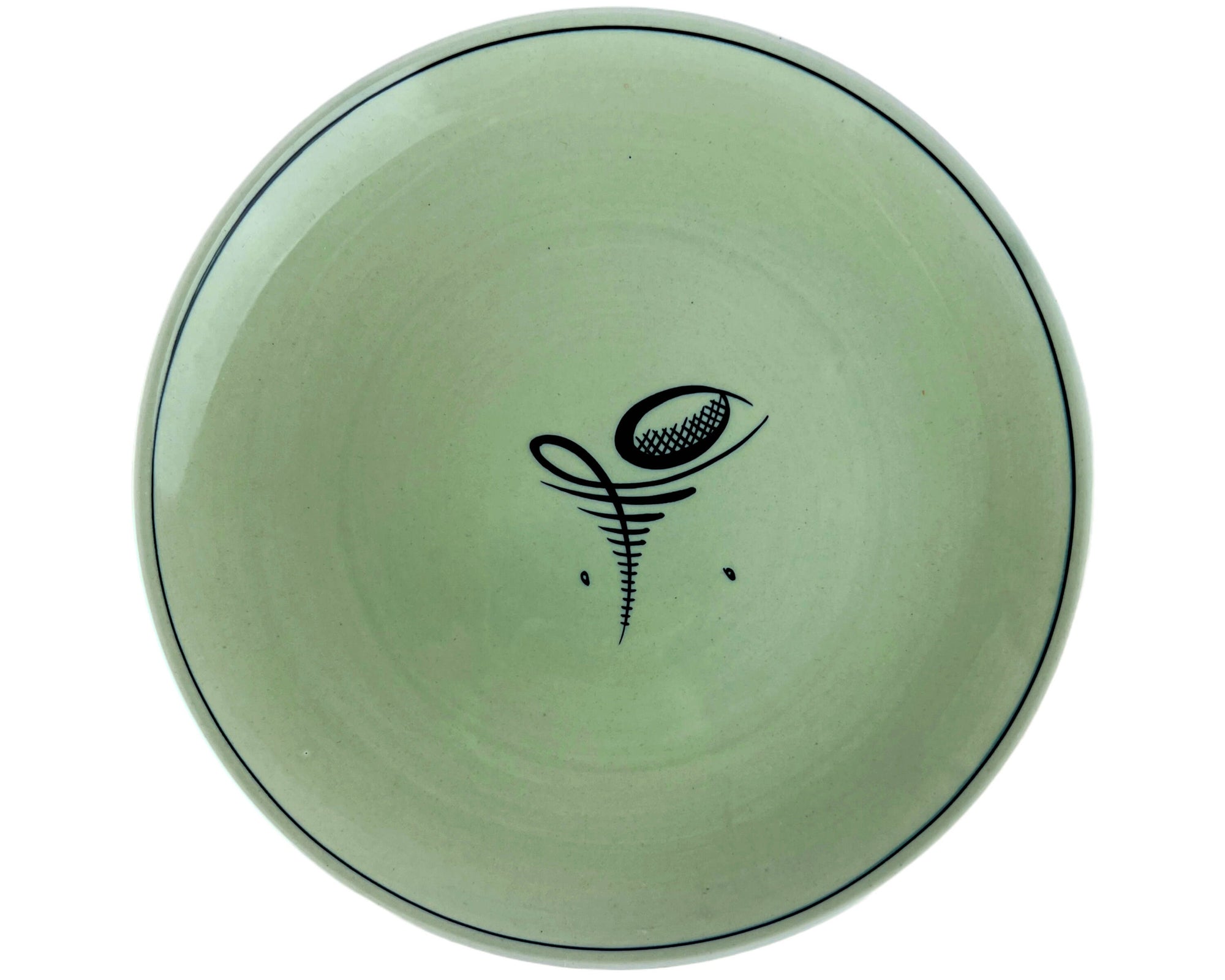 1933 Art Deco Susie Cooper Plate 8.75 Crown Works Unknown Pattern Rare - Poppy's Vintage Clothing