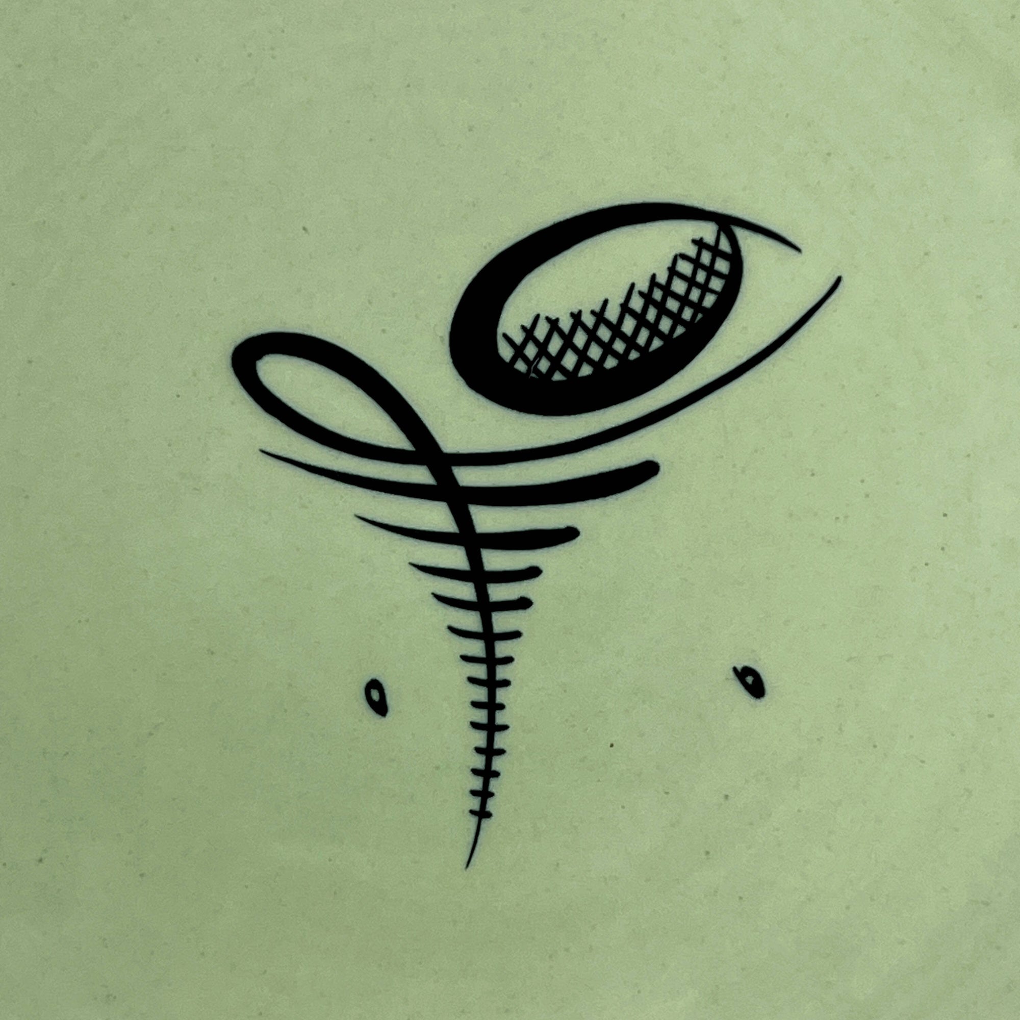 1933 Art Deco Susie Cooper Plate 8.75 Crown Works Unknown Pattern Rare - Poppy's Vintage Clothing