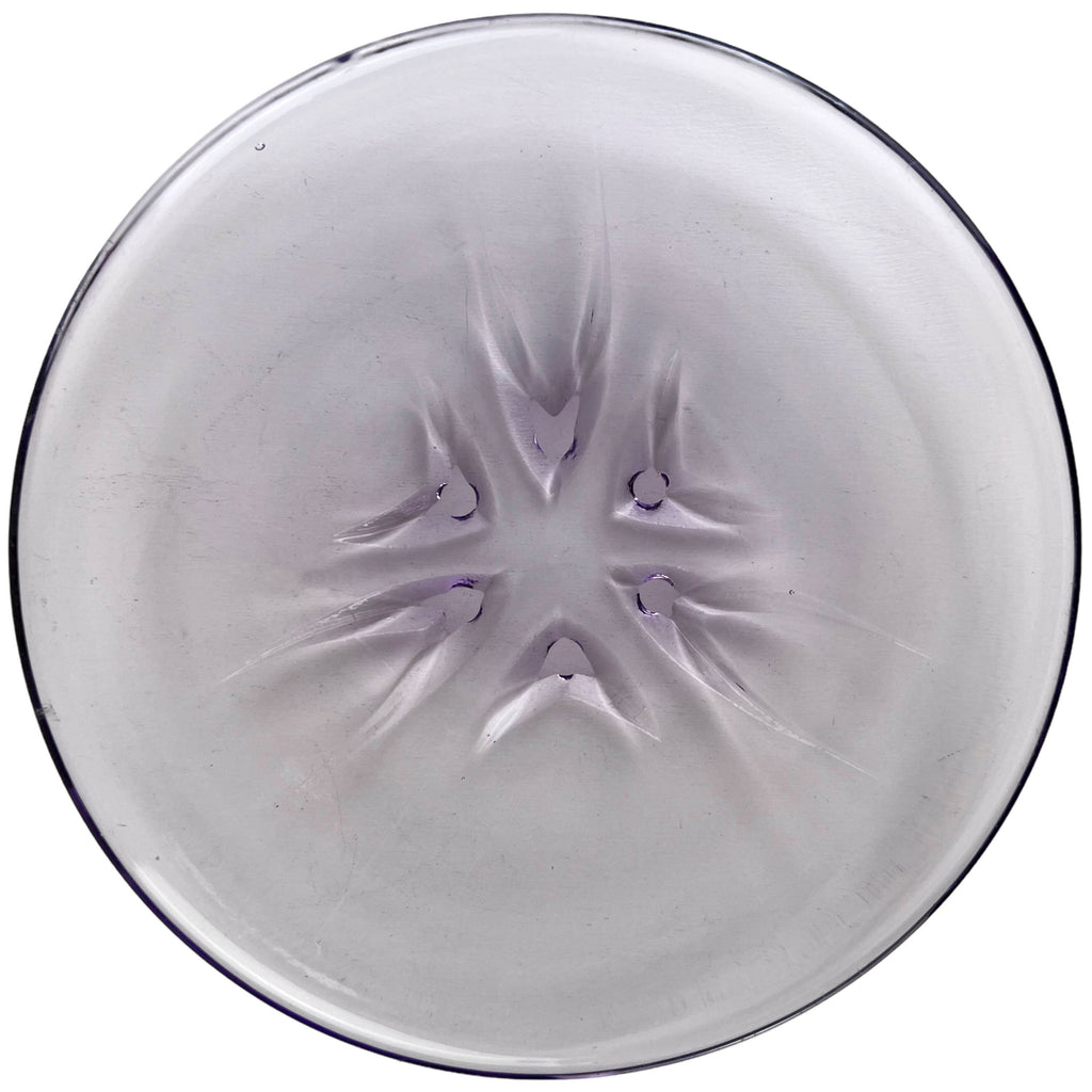 Mid Century Polish Pressed Glass Swallow Plate Jan Sylwester Drost Zabkowice Glassworks - Poppy's Vintage Clothing