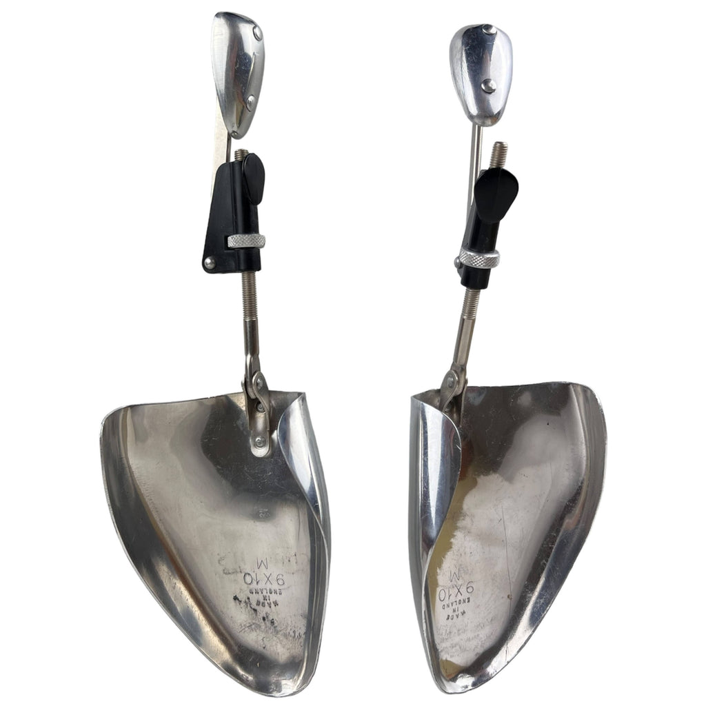 Mid Century Churchs Shoe Tree Stretchers Polished Metal UK Size 9-10 M - Poppy's Vintage Clothing