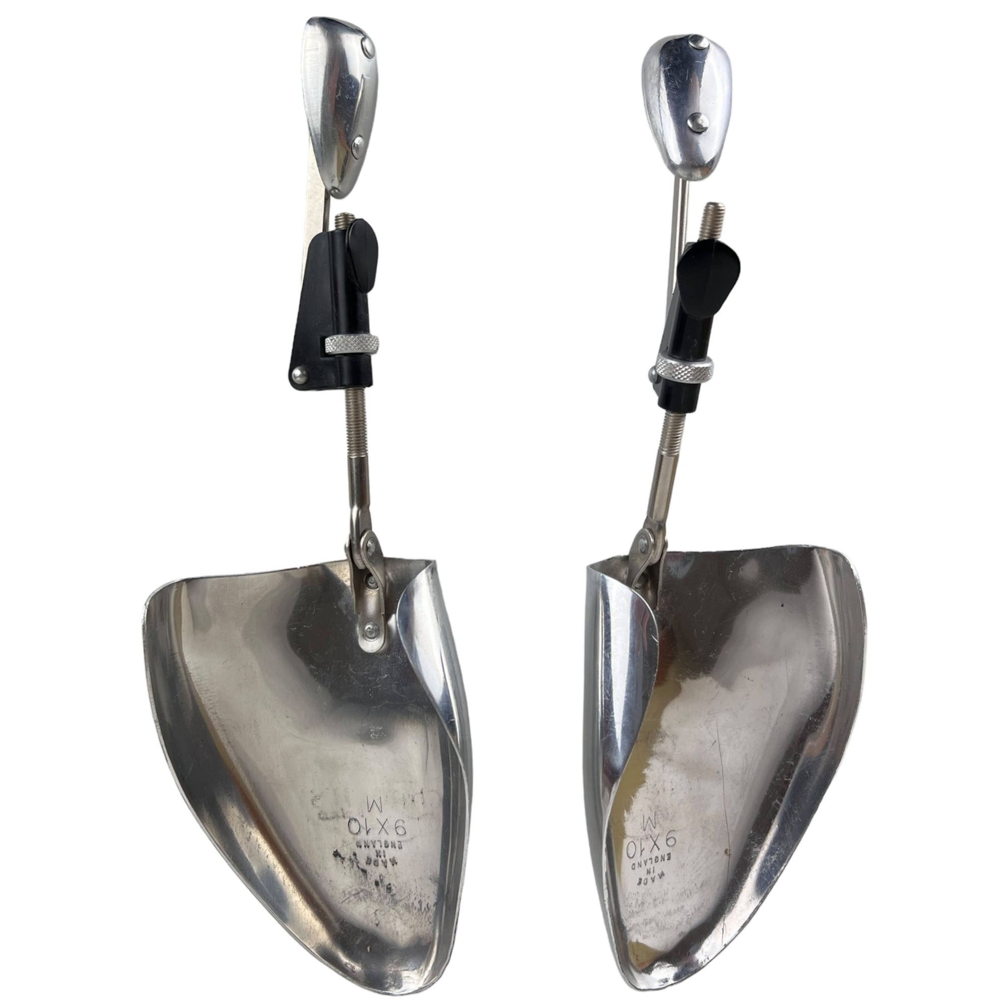 Mid Century Churchs Shoe Tree Stretchers Polished Metal UK Size 9-10 M - Poppy's Vintage Clothing