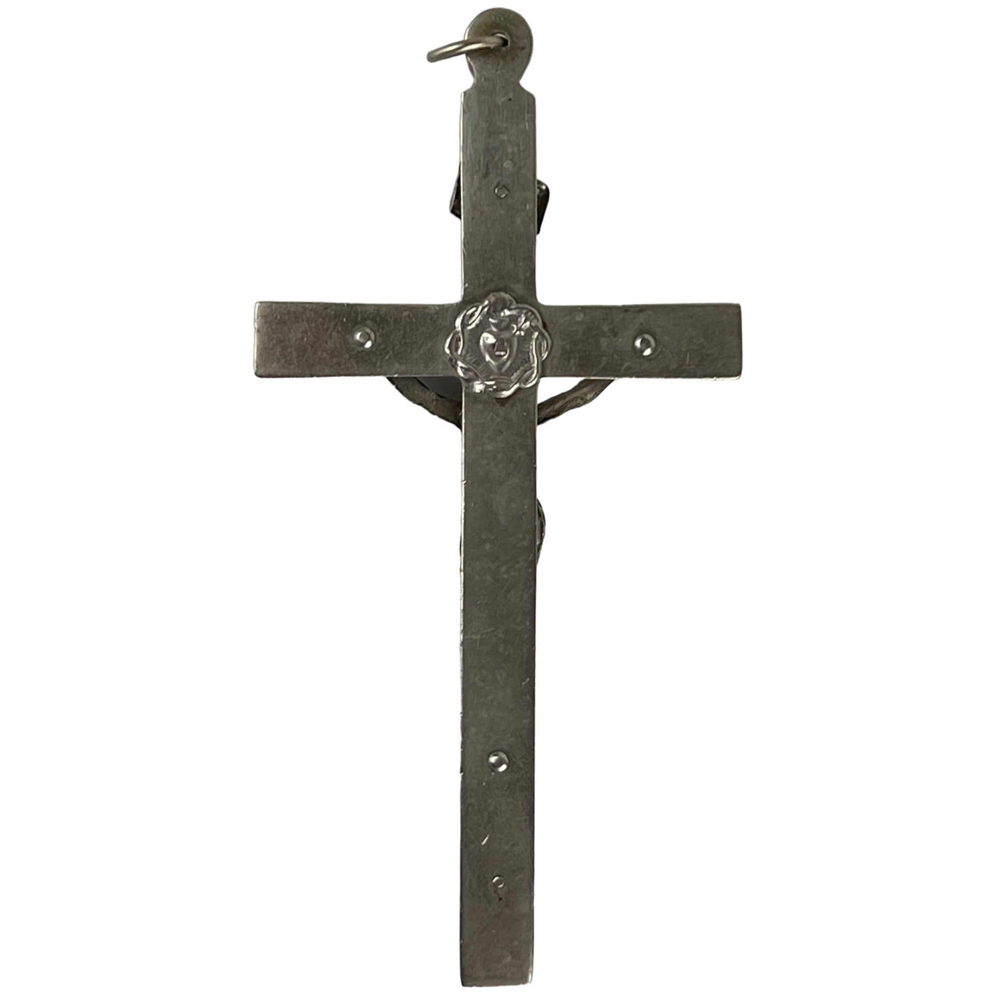 Antique Pectoral Crucifix Cross w Skull & Crossbones Monk Nun Priest - Poppy's Vintage Clothing