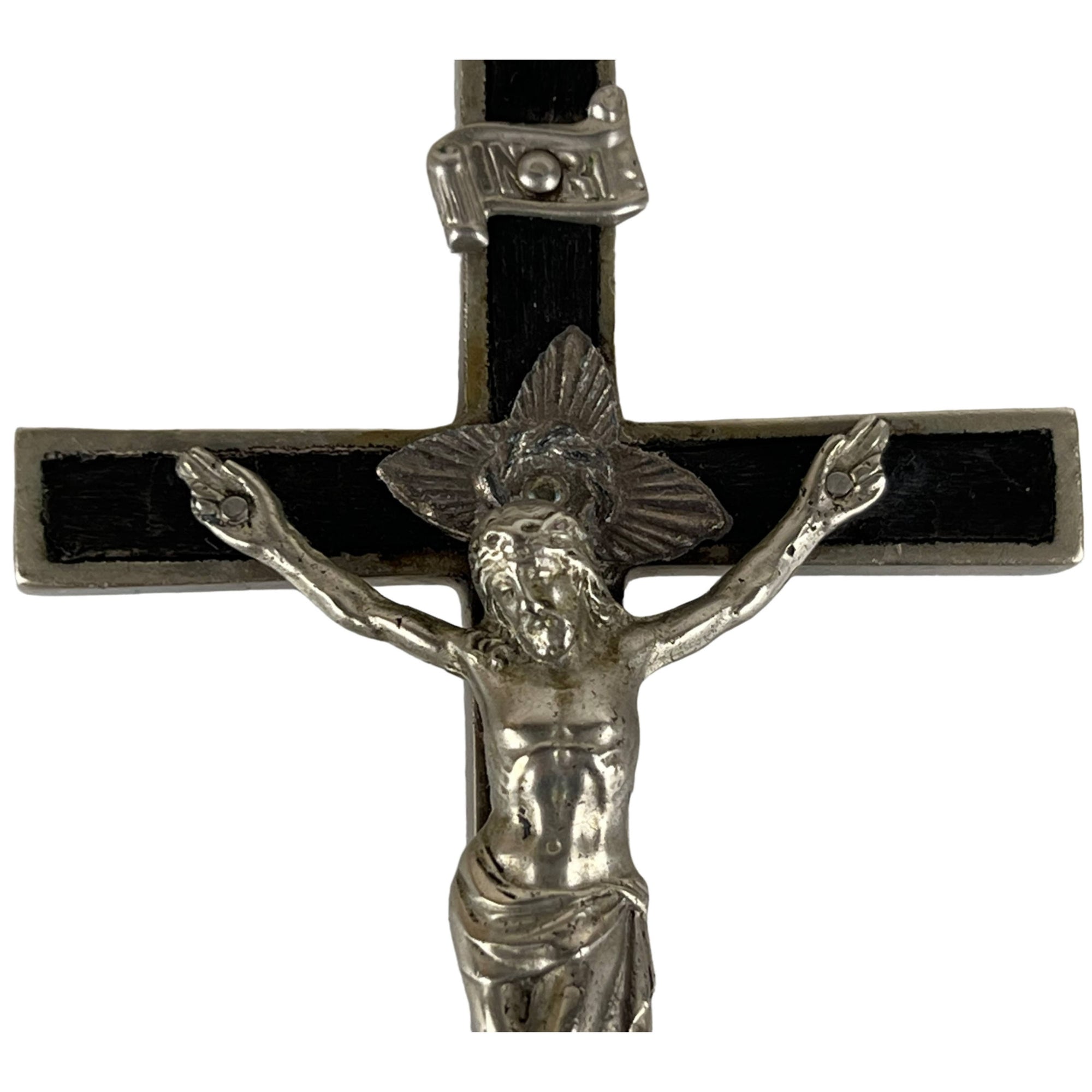 Antique Pectoral Crucifix Cross w Skull & Crossbones Monk Nun Priest - Poppy's Vintage Clothing