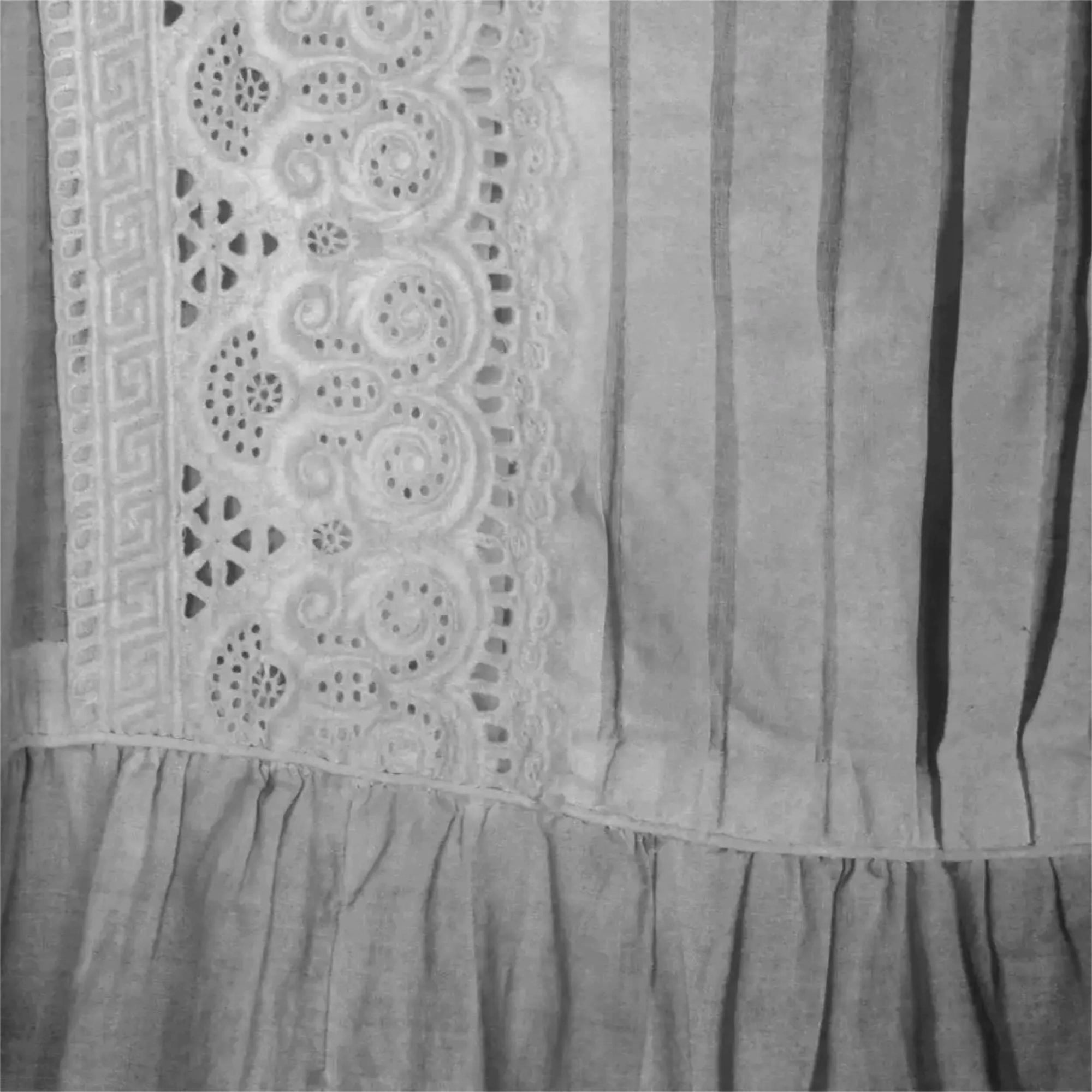Antique Victorian Young Girls Cotton Embroidered Dress 1890s - Poppy's Vintage Clothing