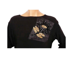 Vintage Sequin Flower Applique 1940s Hand Sewn Unused NOS - Poppy's Vintage Clothing