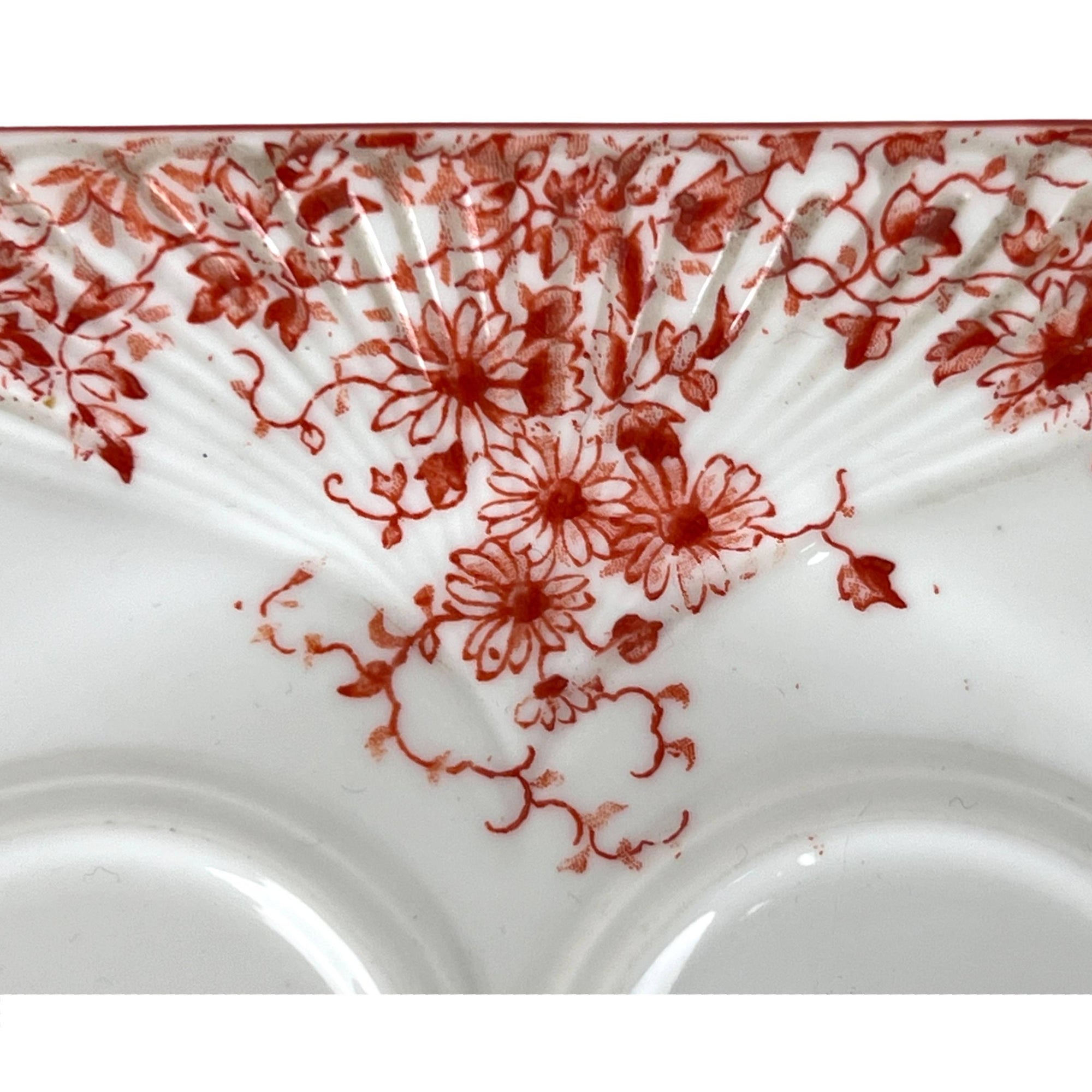 Vintage Shelley Orange Sienna Dainty Egg Cup Tray - Poppy's Vintage Clothing