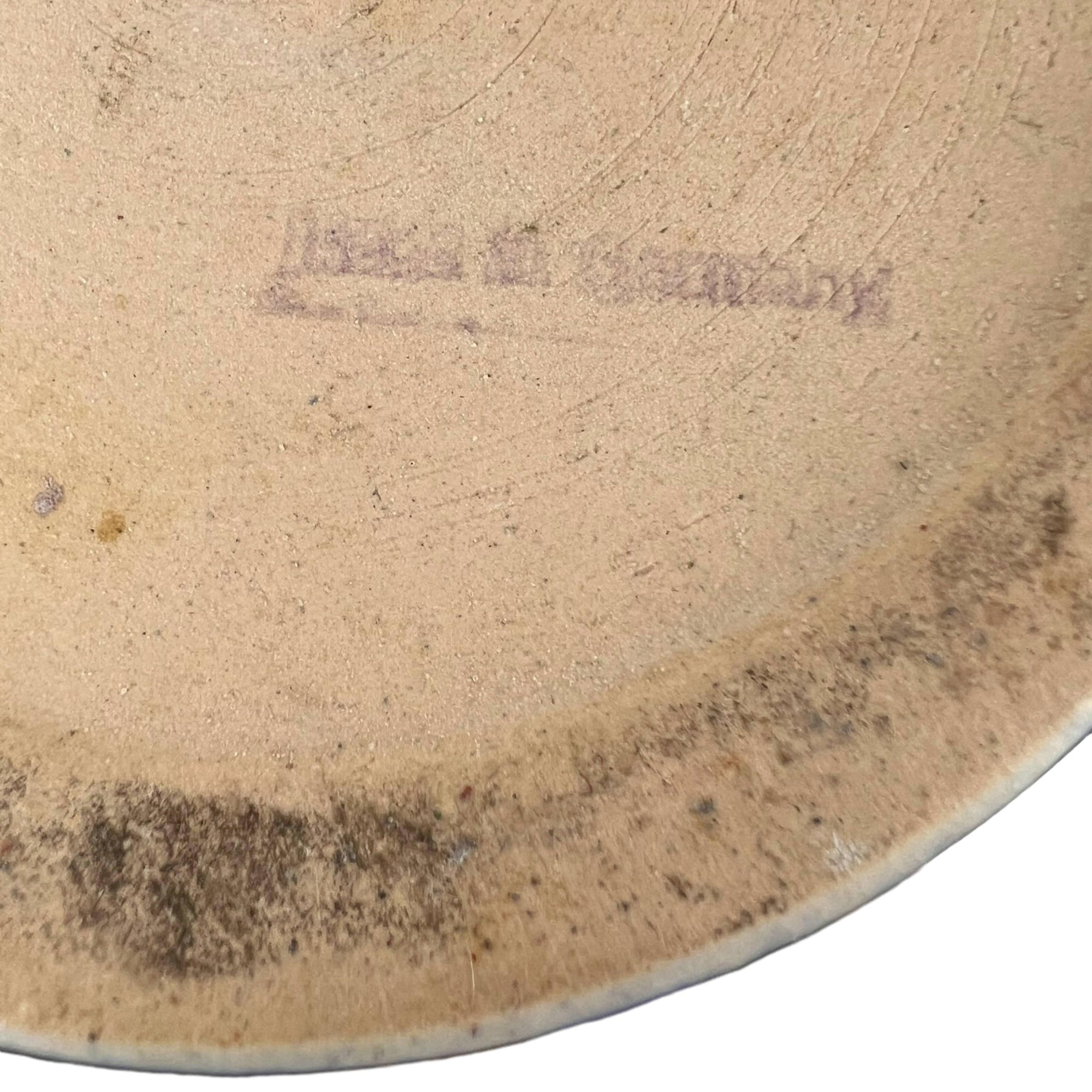 Mid Century Modern German Pottery Vase Hand Painted 10 Tall - Poppy's Vintage Clothing