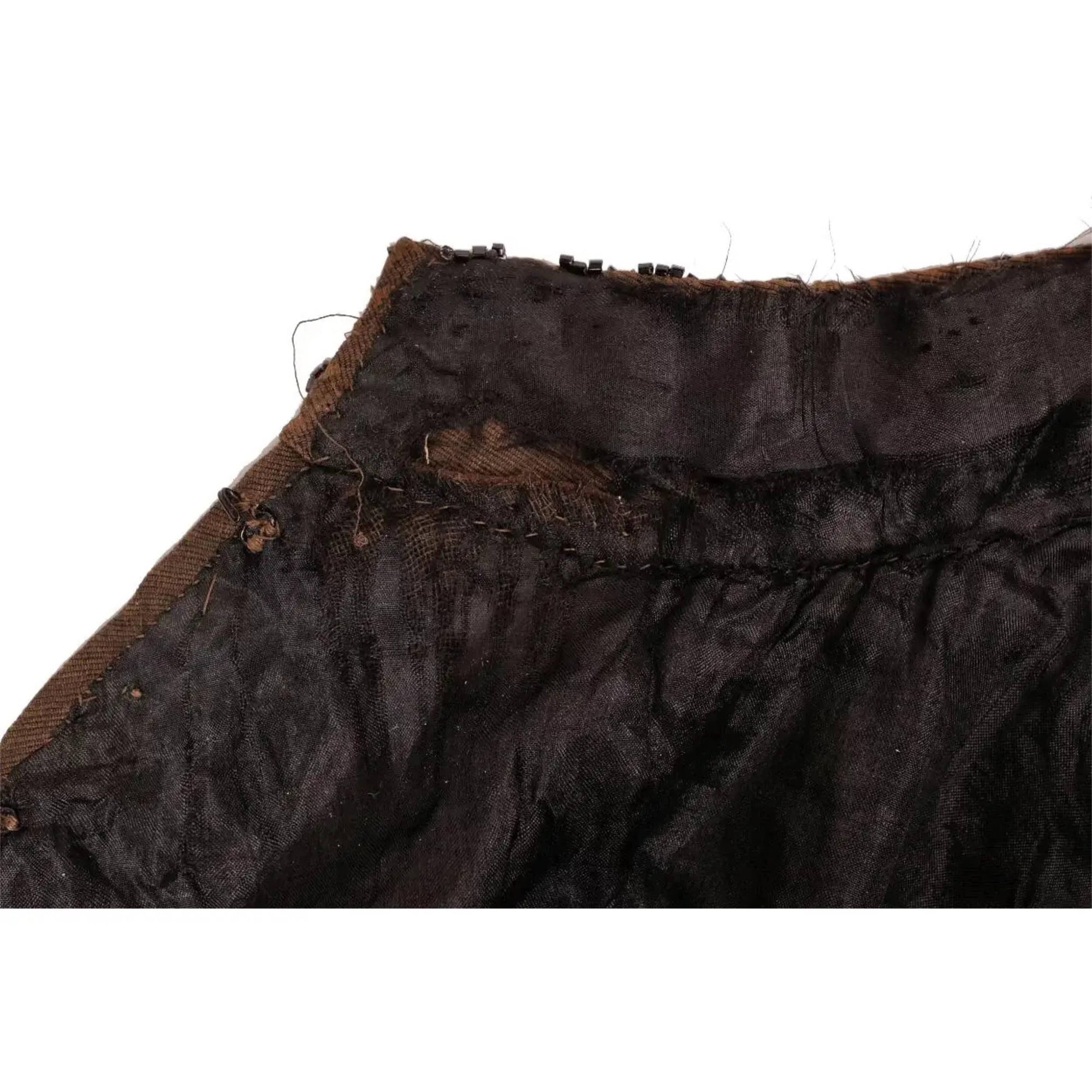 Antique Victorian Mourning Mantle Jet Bead Fringed Black Mantelet or Capelet - Poppy's Vintage Clothing