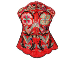 Vintage Chinese Childs Tiger Hat with Ethnic Miao Silk Embroidery - Poppy's Vintage Clothing