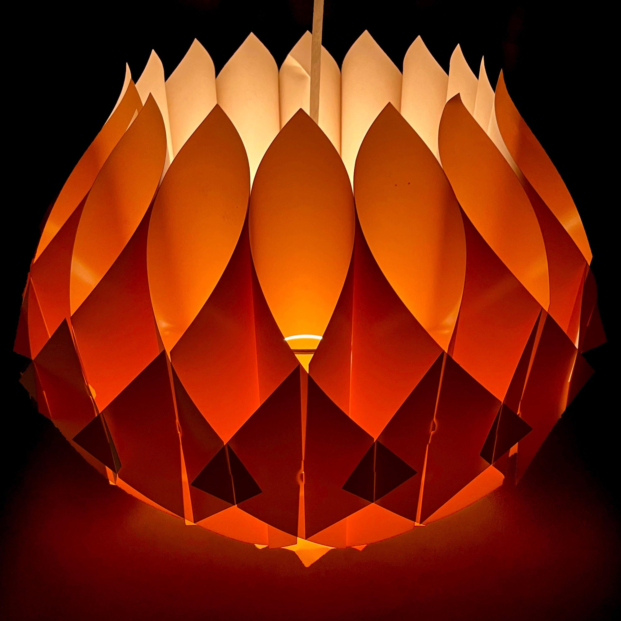 1970s Mid Century Modern Danish Pendant Lamp Lars Schioler Butterfly for Hoyrup Denmark - Poppy's Vintage Clothing