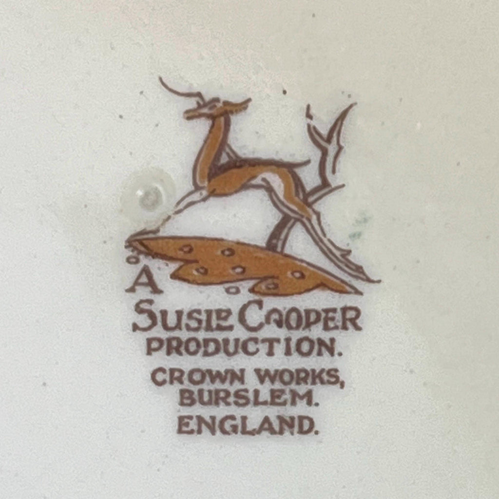 Vintage 1930s Susie Cooper Pink Patricia Rose Dinner Plate 10 - Poppy's Vintage Clothing