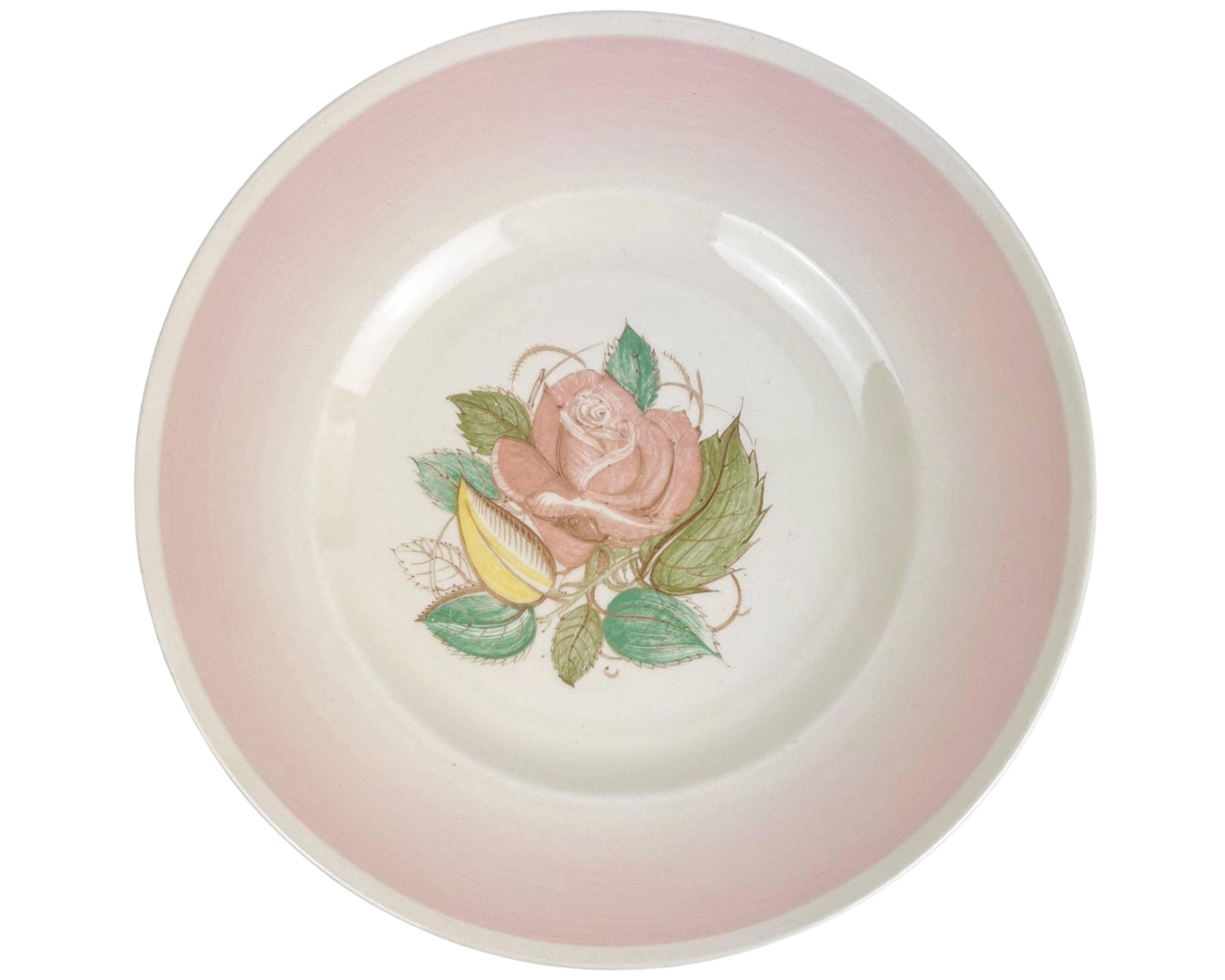 Vintage 1930s Susie Cooper Pink Patricia Rose Dinner Plate 10 - Poppy's Vintage Clothing