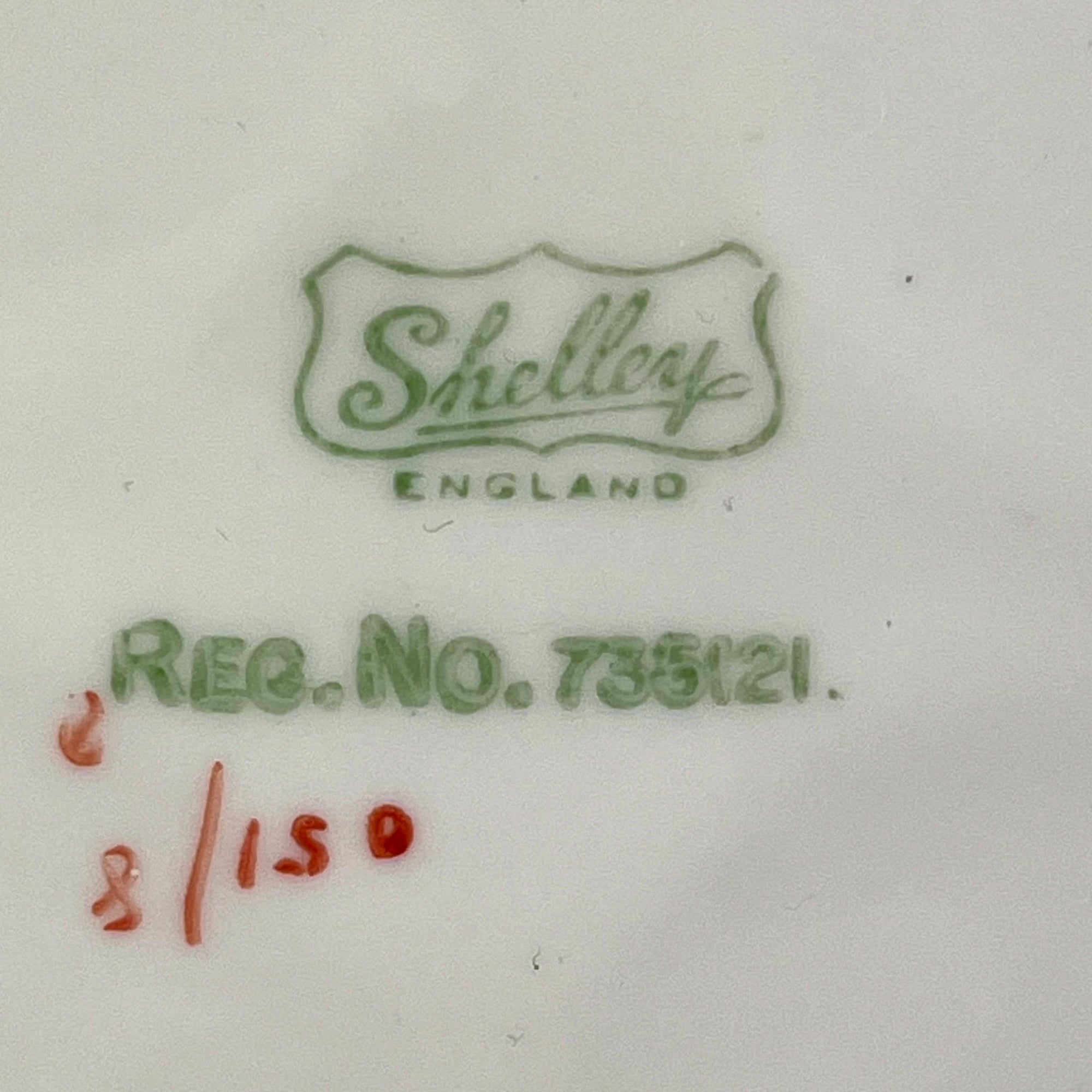 Vintage Shelley Orange Sienna Dainty Egg Cup Tray - Poppy's Vintage Clothing