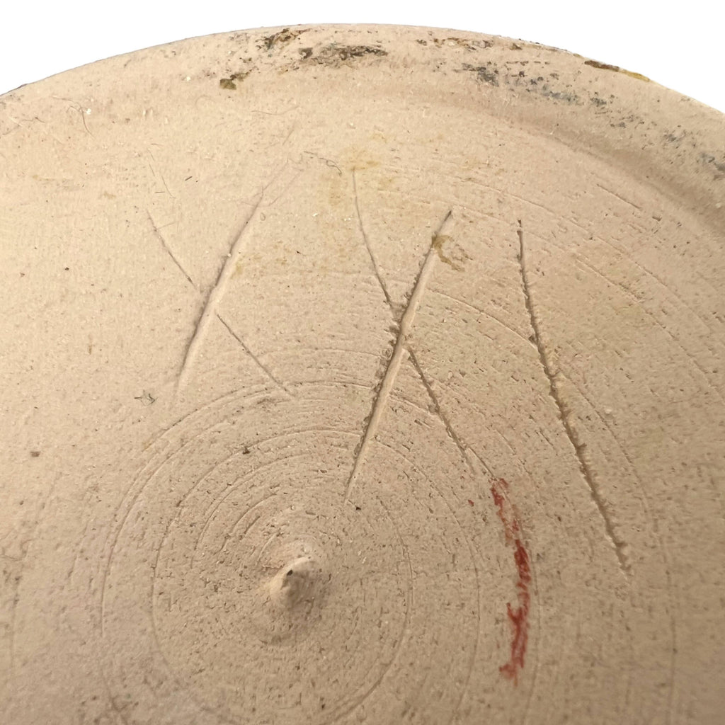 Mid Century Modern German Pottery Vase Hand Painted 10 Tall - Poppy's Vintage Clothing