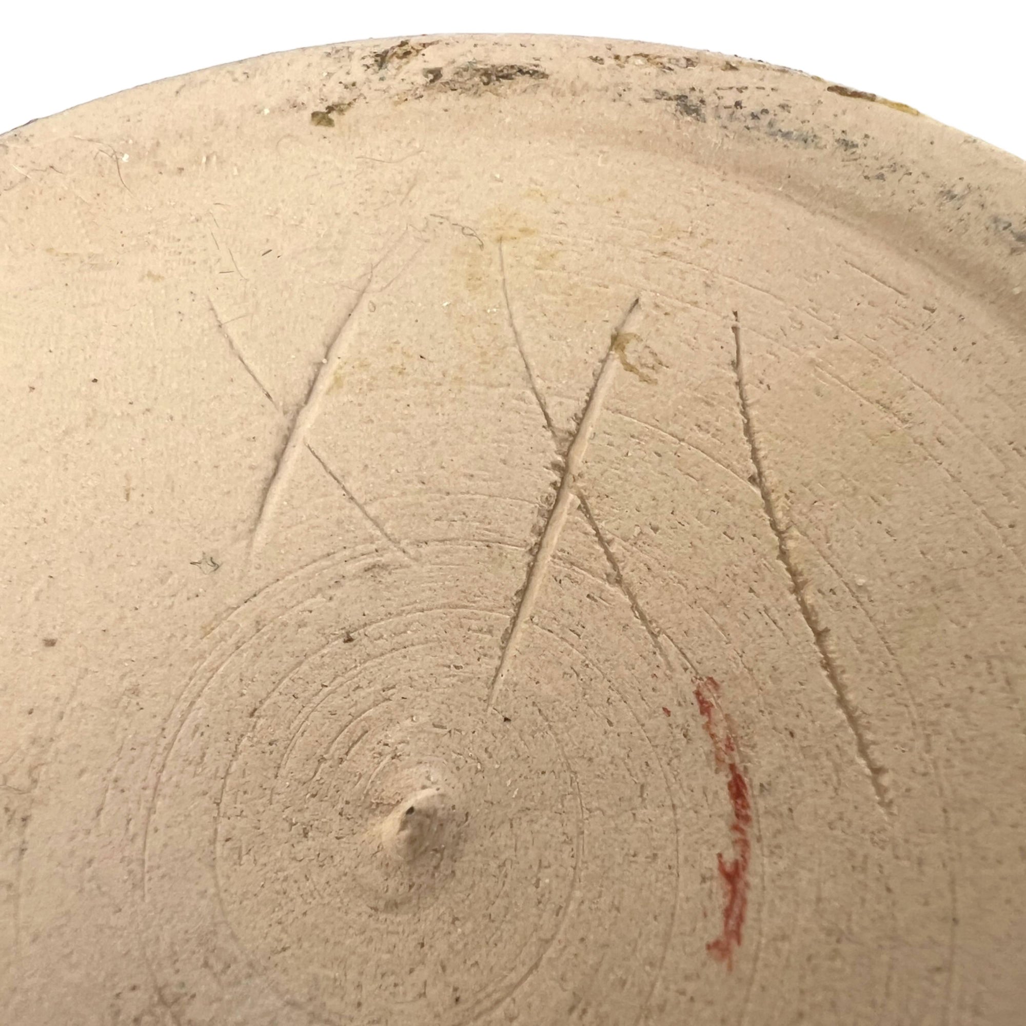 Mid Century Modern German Pottery Vase Hand Painted 10 Tall - Poppy's Vintage Clothing