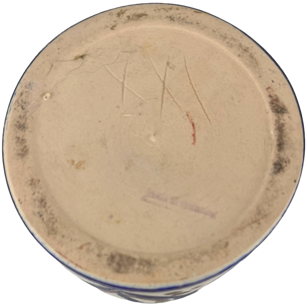 Mid Century Modern German Pottery Vase Hand Painted 10 Tall - Poppy's Vintage Clothing