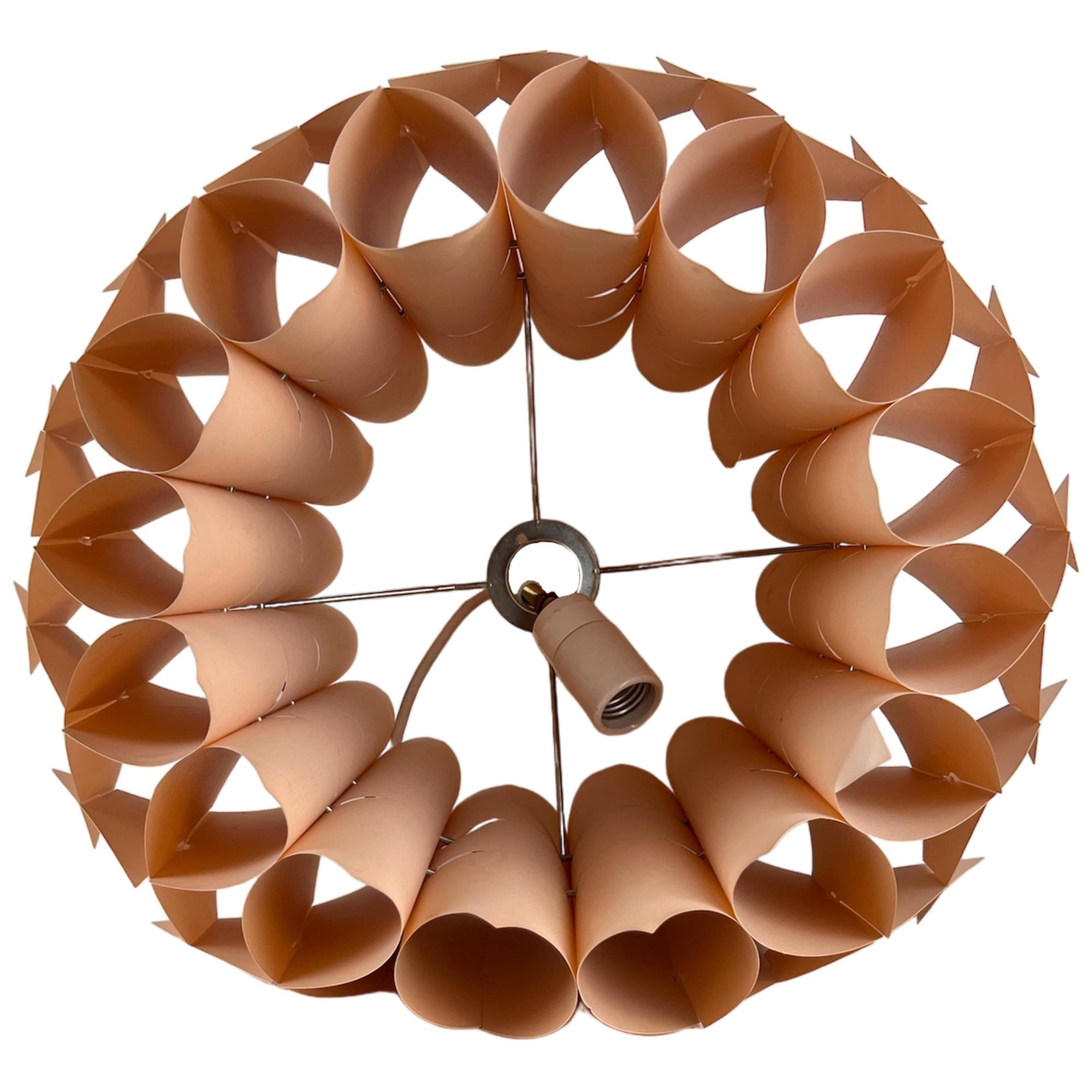 1970s Mid Century Modern Danish Pendant Lamp Lars Schioler Butterfly for Hoyrup Denmark - Poppy's Vintage Clothing
