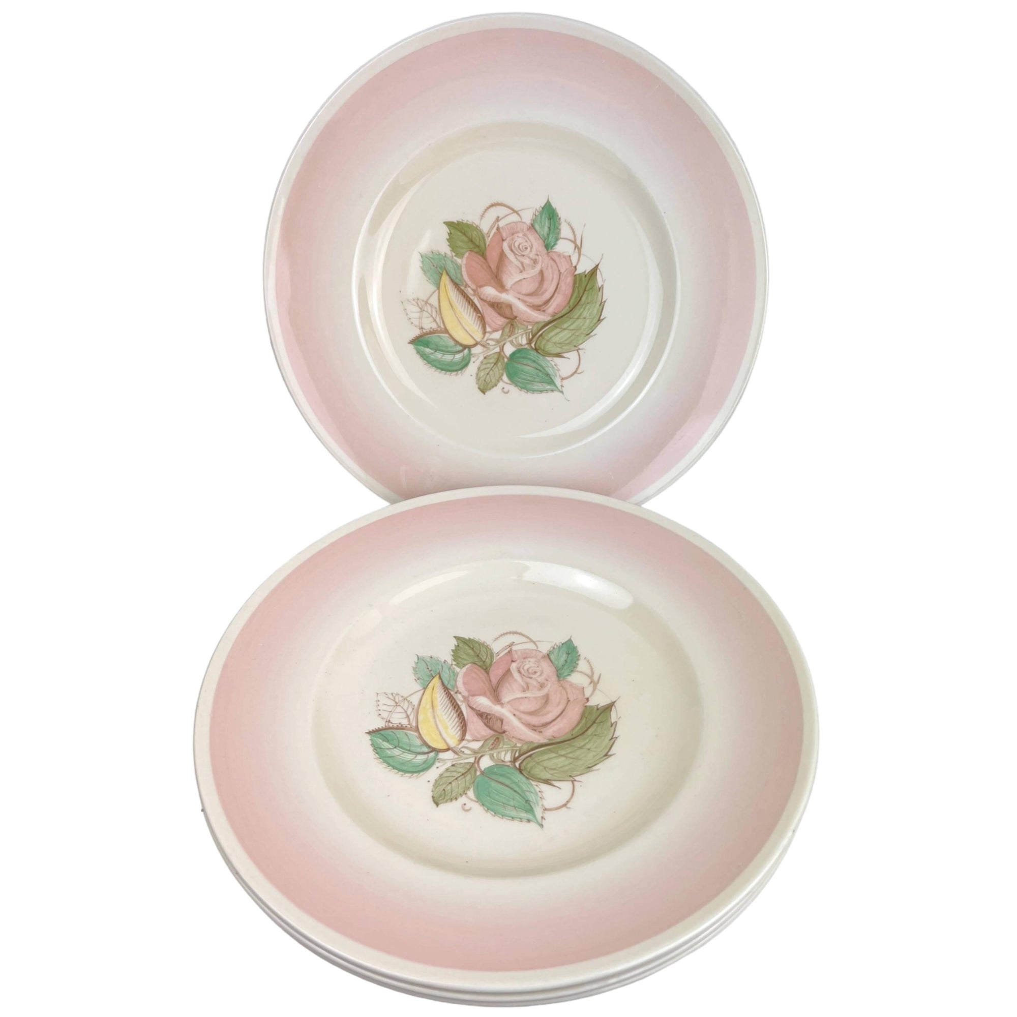 Vintage 1930s Susie Cooper Pink Patricia Rose Dinner Plate 10 - Poppy's Vintage Clothing