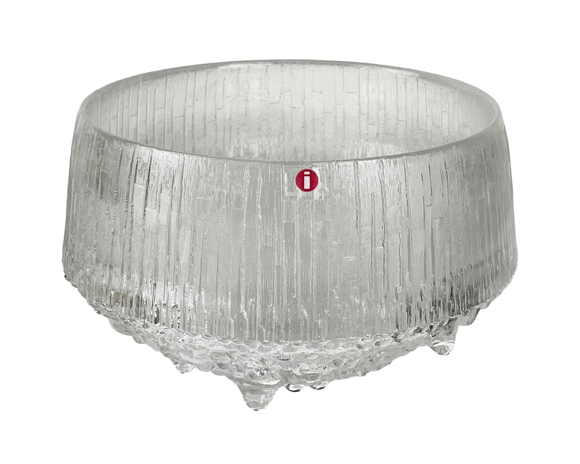 Iittala Glass Finland Ultima Thule 3 Toed Serving Bowl 7 Tapio Wirkkala Design - Poppy's Vintage Clothing