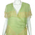 Vintage 1920s Green Chiffon Silk &amp; Lace Peignoir Dress Flapper Style Size M - Poppy's Vintage Clothing