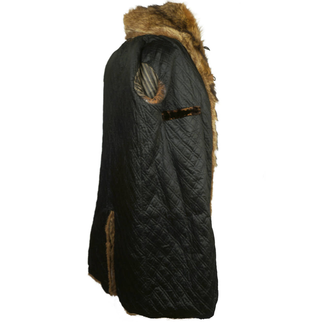 Vintage 1920s Mens Raccoon Fur Coat Ivy League Football Fan Size L - Poppy's Vintage Clothing