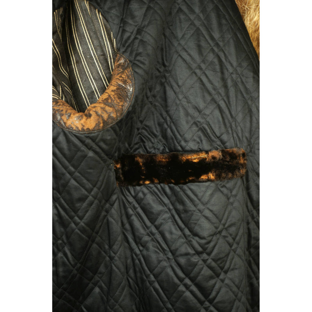 Vintage 1920s Mens Raccoon Fur Coat Ivy League Football Fan Size L - Poppy's Vintage Clothing
