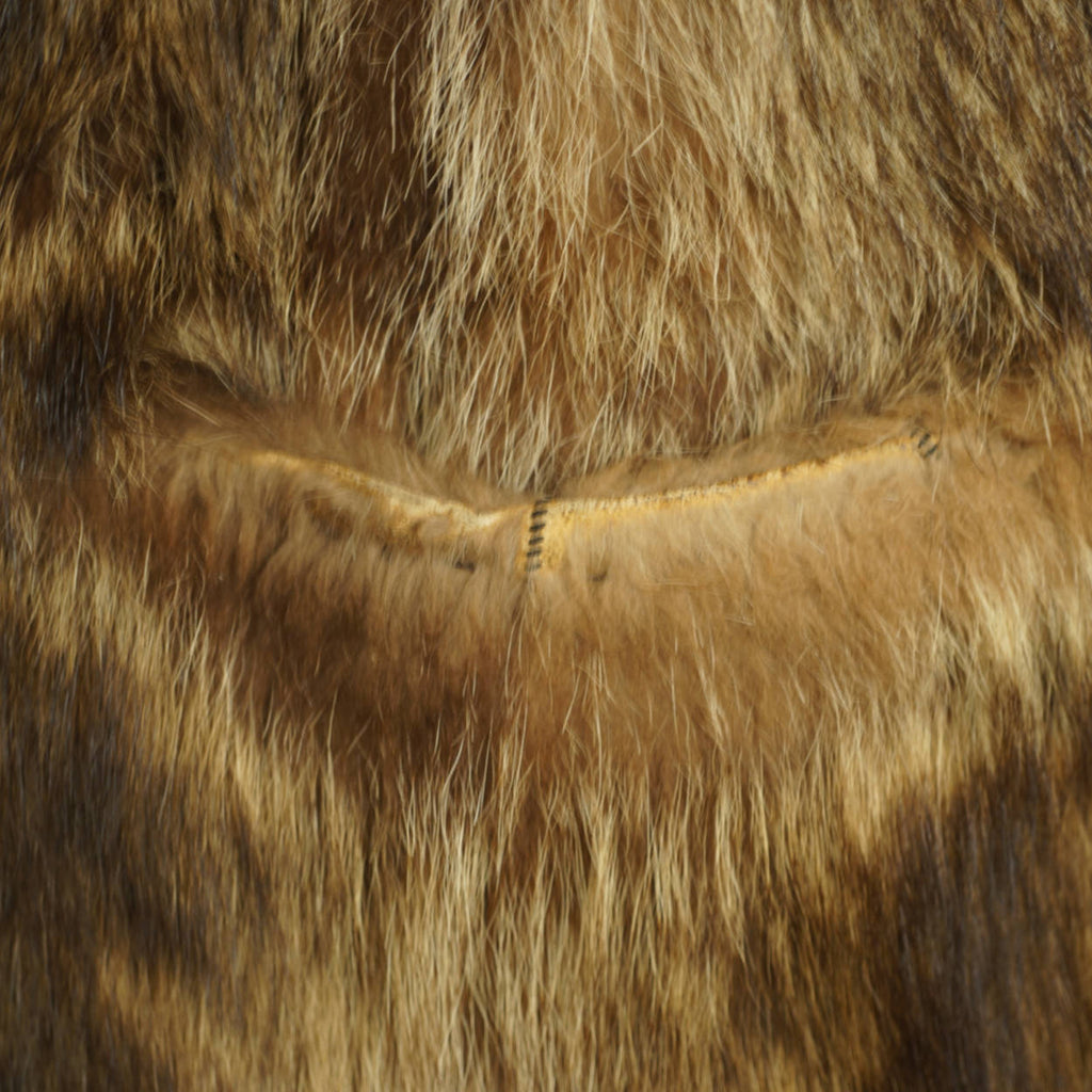 Vintage 1920s Mens Raccoon Fur Coat Ivy League Football Fan Size L - Poppy's Vintage Clothing