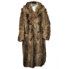 Vintage 1920s Mens Raccoon Fur Coat Ivy League Football Fan Size L - Poppy's Vintage Clothing