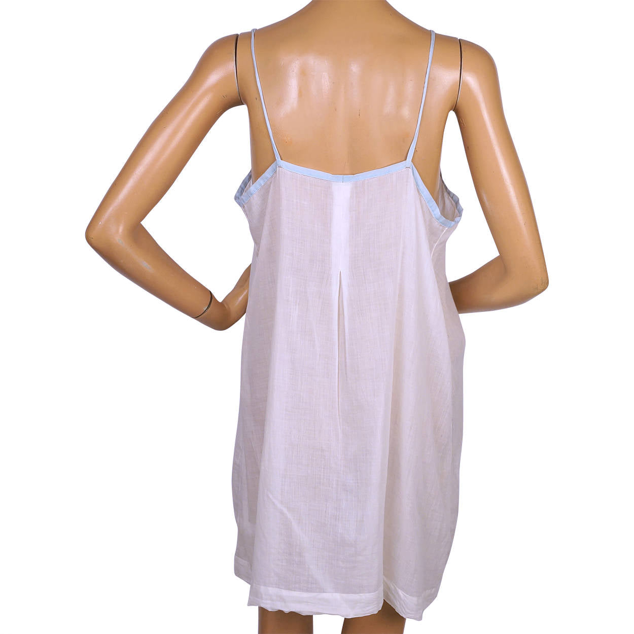 Vintage 1920s Flapper Slip White Cotton Chemise Size M - Poppy's Vintage Clothing