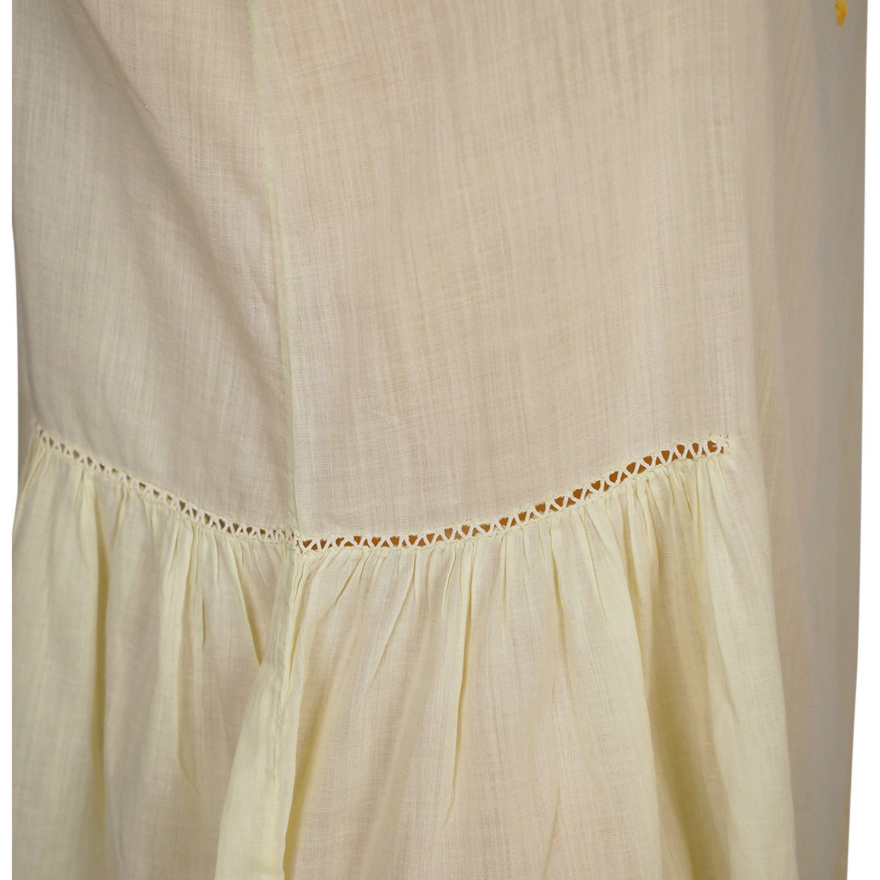 Vintage 1920s Slip Yellow Cotton Flapper Chemise Camisole Size M - Poppy's Vintage Clothing