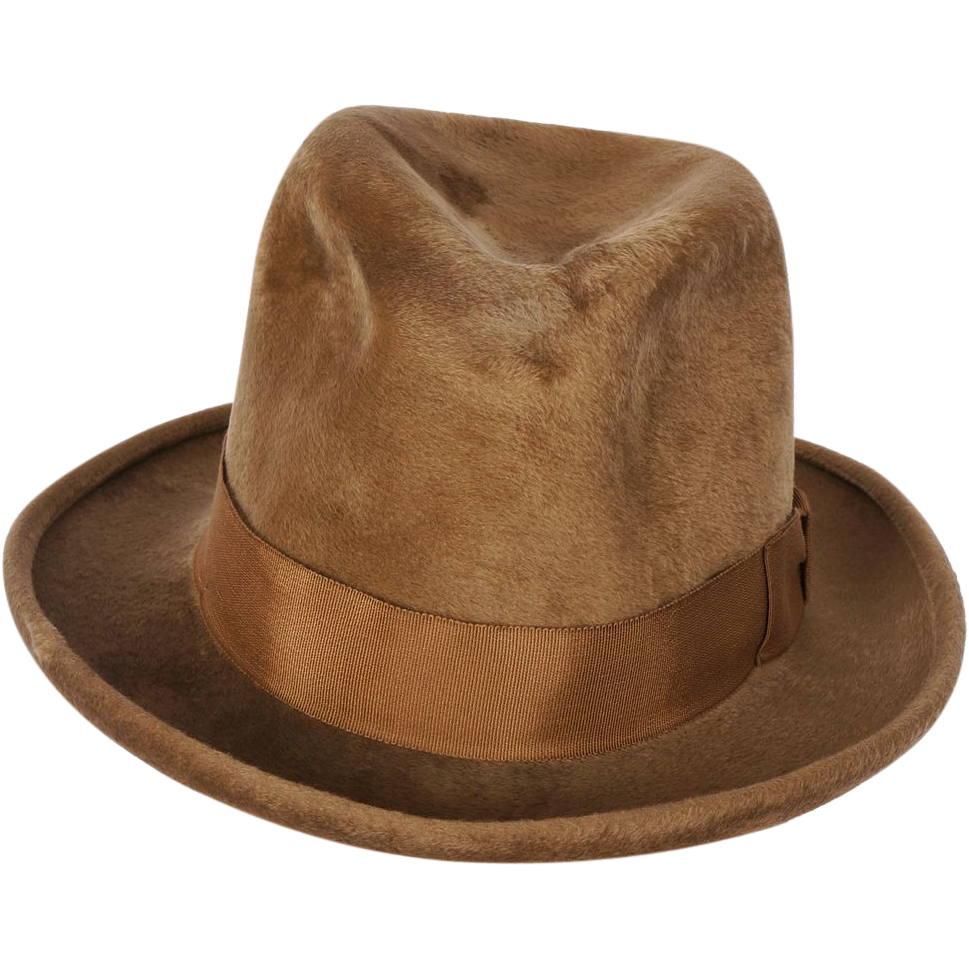 Vintage 1920s Fedora Hat - Plush Felt -  Woodrow & Sons England - M / L - Poppy's Vintage Clothing