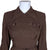 Vintage 1940s Day Dress Brown Gabardine w Specks Size M