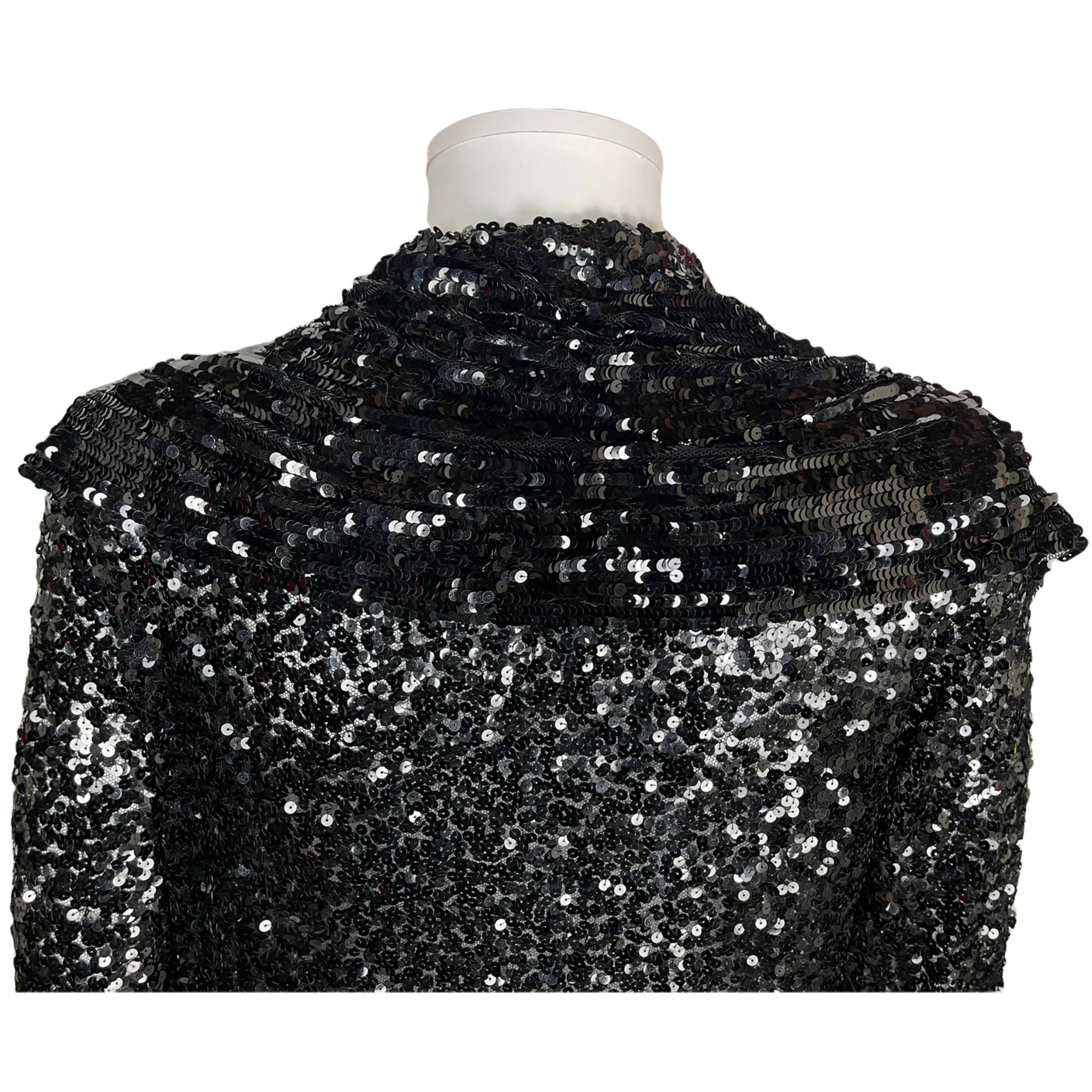 Vintage 1930s Sequinned Jacket Black Sequins on Netting