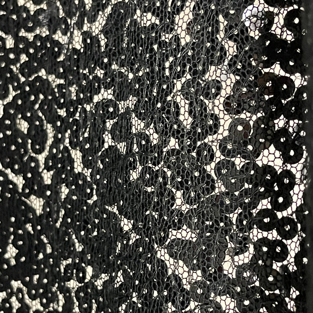 Vintage 1930s Sequinned Jacket Black Sequins on Netting