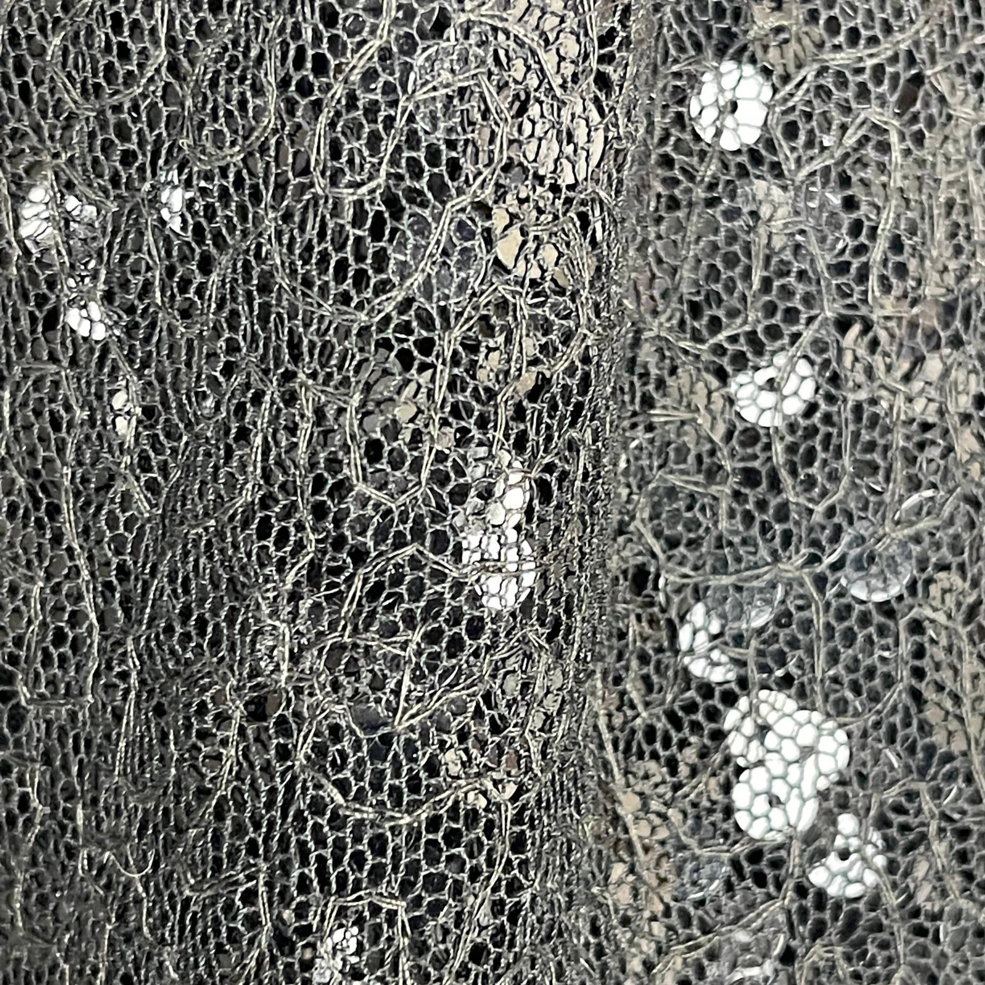 Vintage 1930s Sequinned Jacket Black Sequins on Netting