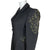 Vintage 1930s Ladies Coat Black Wool Beaded Evening Wear S M
