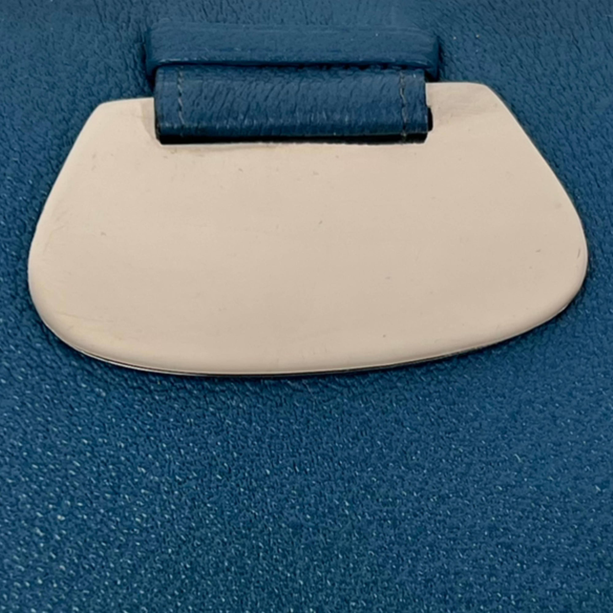 Art Deco Clutch Purse 1930s Blue Pebbled Leather Excellent