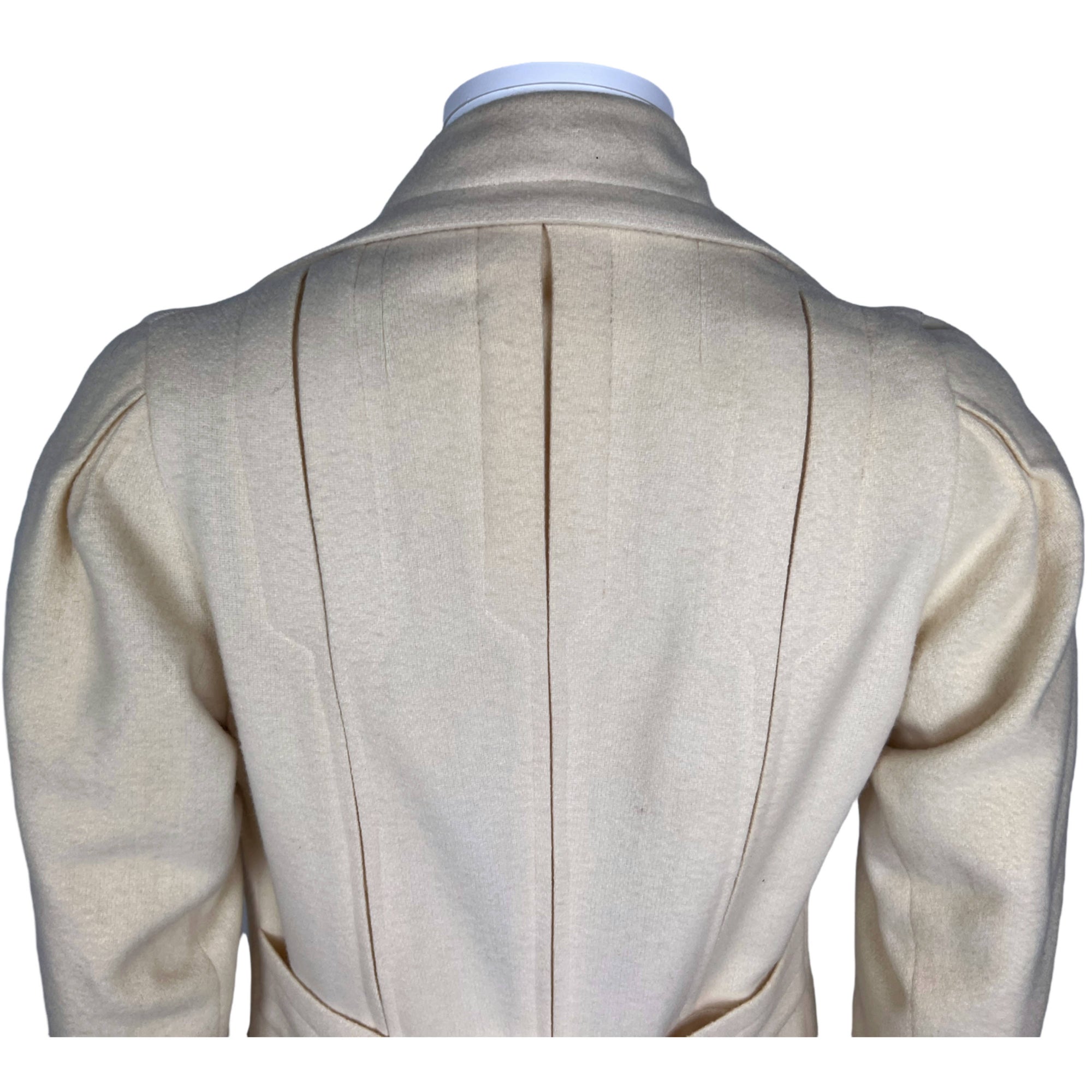 Vintage 1930s Coat Cream White Wool Ladies Size Small