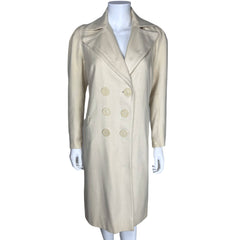 Vintage 1930s Coat Cream White Wool Ladies Size Small