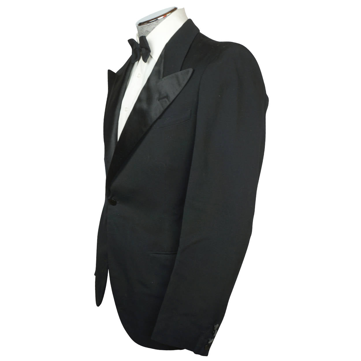 Vintage 1920s Tuxedo Jacket Georges Moineau La Ville d’Elbeuf France - Poppy's Vintage Clothing