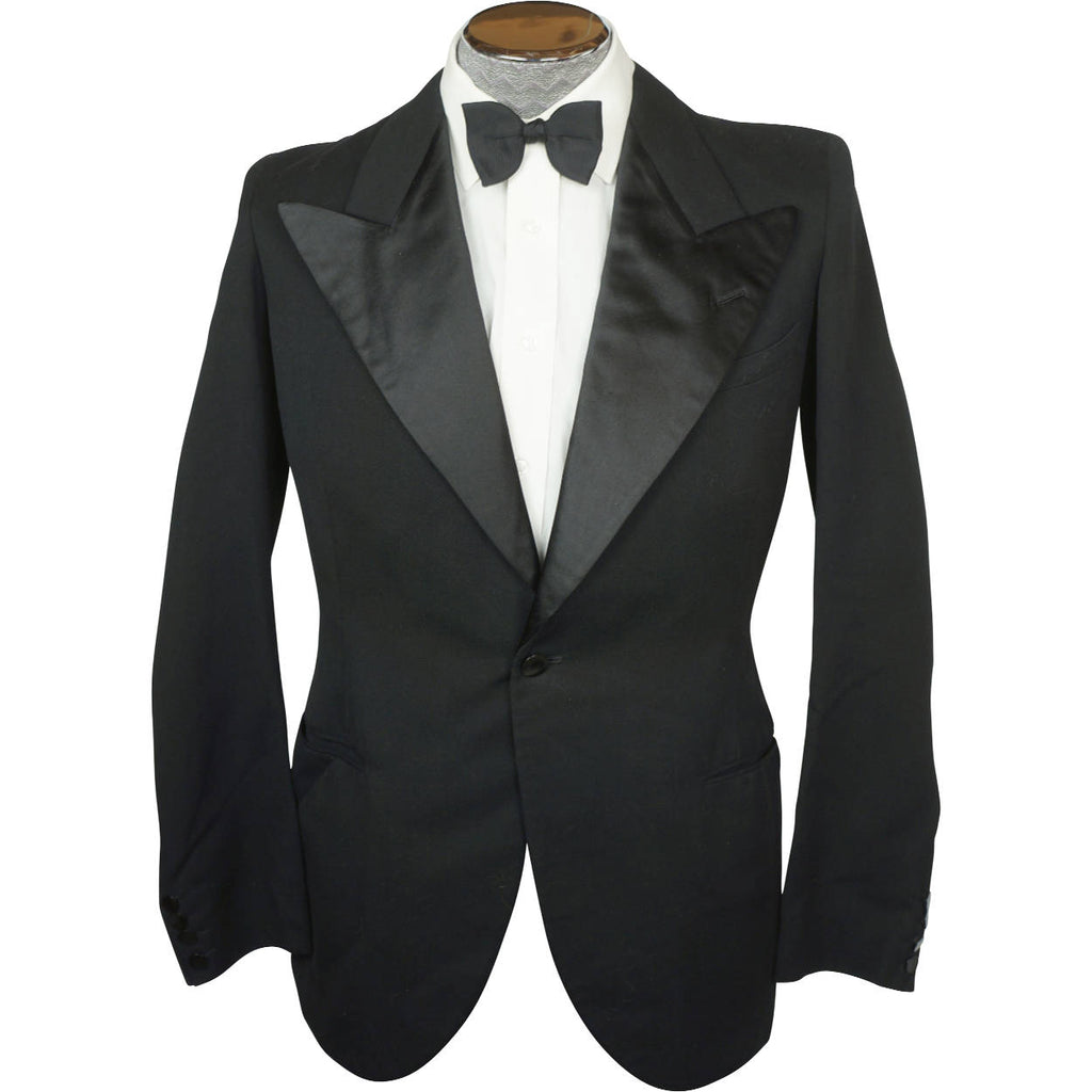 Vintage 1920s Tuxedo Jacket Georges Moineau La Ville d’Elbeuf France - Poppy's Vintage Clothing