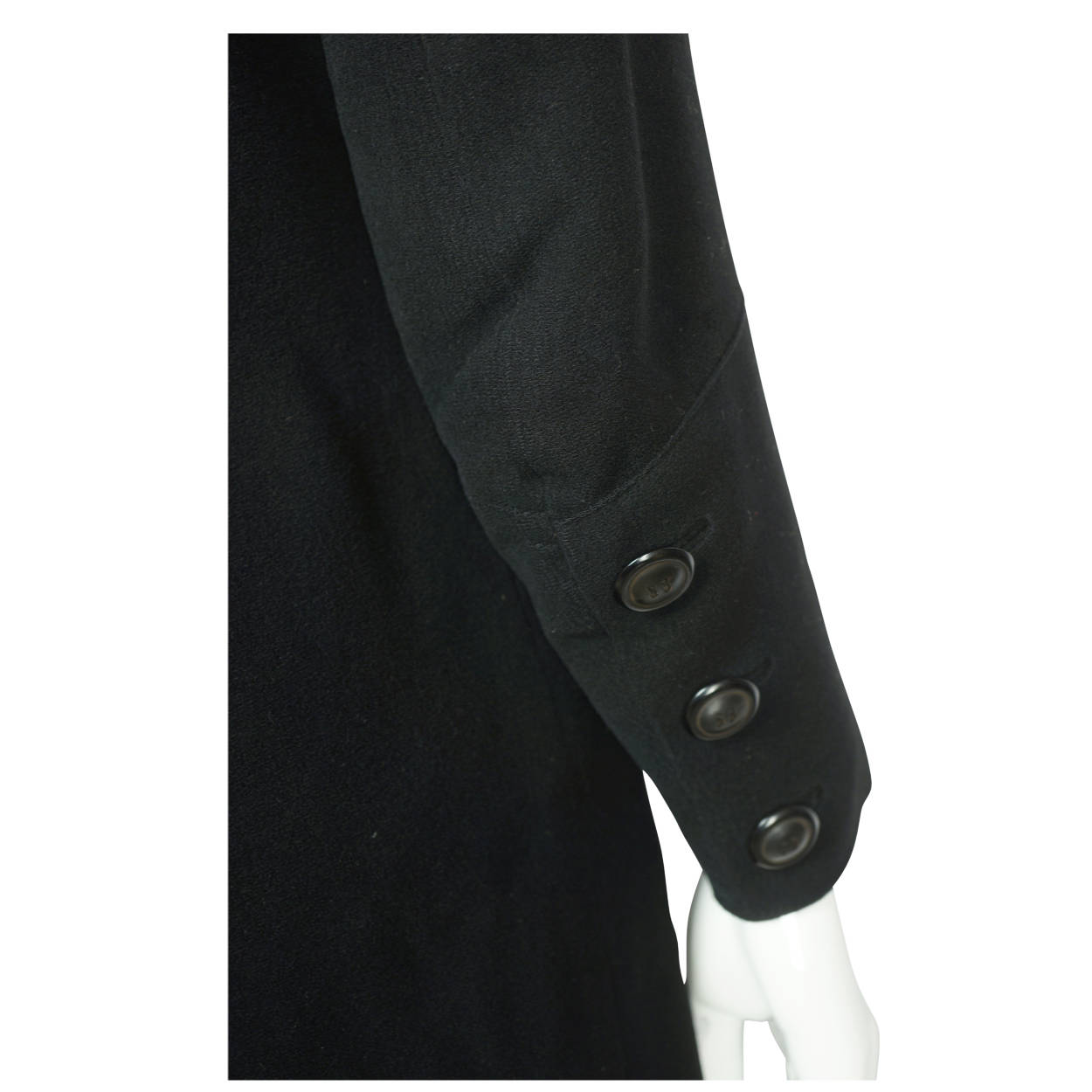 Vintage Early 1930s Winter Coat Black Wool Ladies Size S M - Poppy's Vintage Clothing