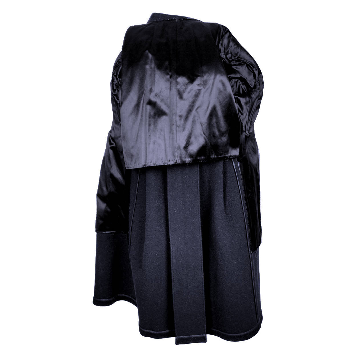 Vintage Early 1940s Mens Wool Overcoat Navy Blue Coat Jos Fuoco Montreal Size M - Poppy's Vintage Clothing