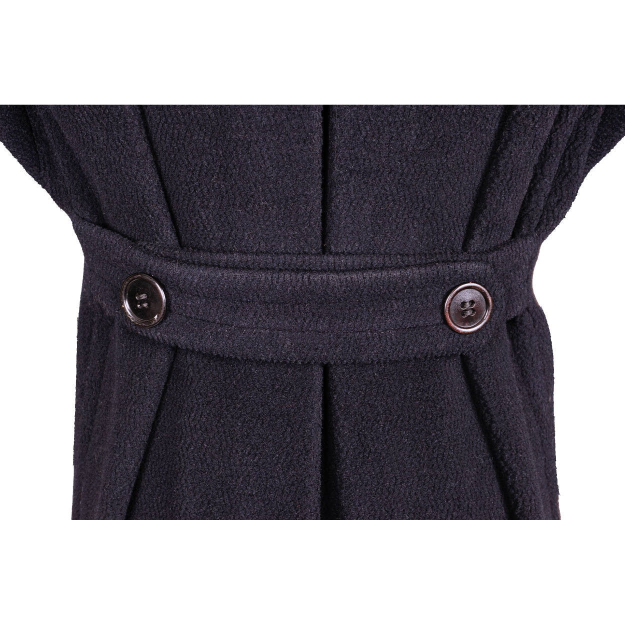 Vintage Early 1940s Mens Wool Overcoat Navy Blue Coat Jos Fuoco Montreal Size M - Poppy's Vintage Clothing