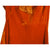 Vintage 1930s Long Dress Orange Velvet Evening Gown Bias Cut with Lace Size M - Poppy's Vintage Clothing