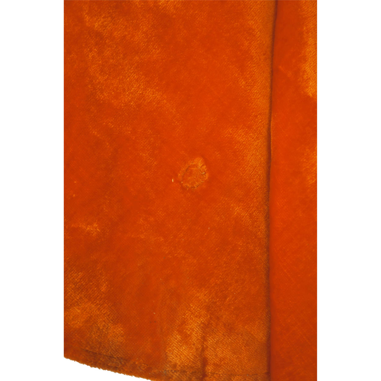 Vintage 1930s Long Dress Orange Velvet Evening Gown Bias Cut with Lace Size M - Poppy's Vintage Clothing