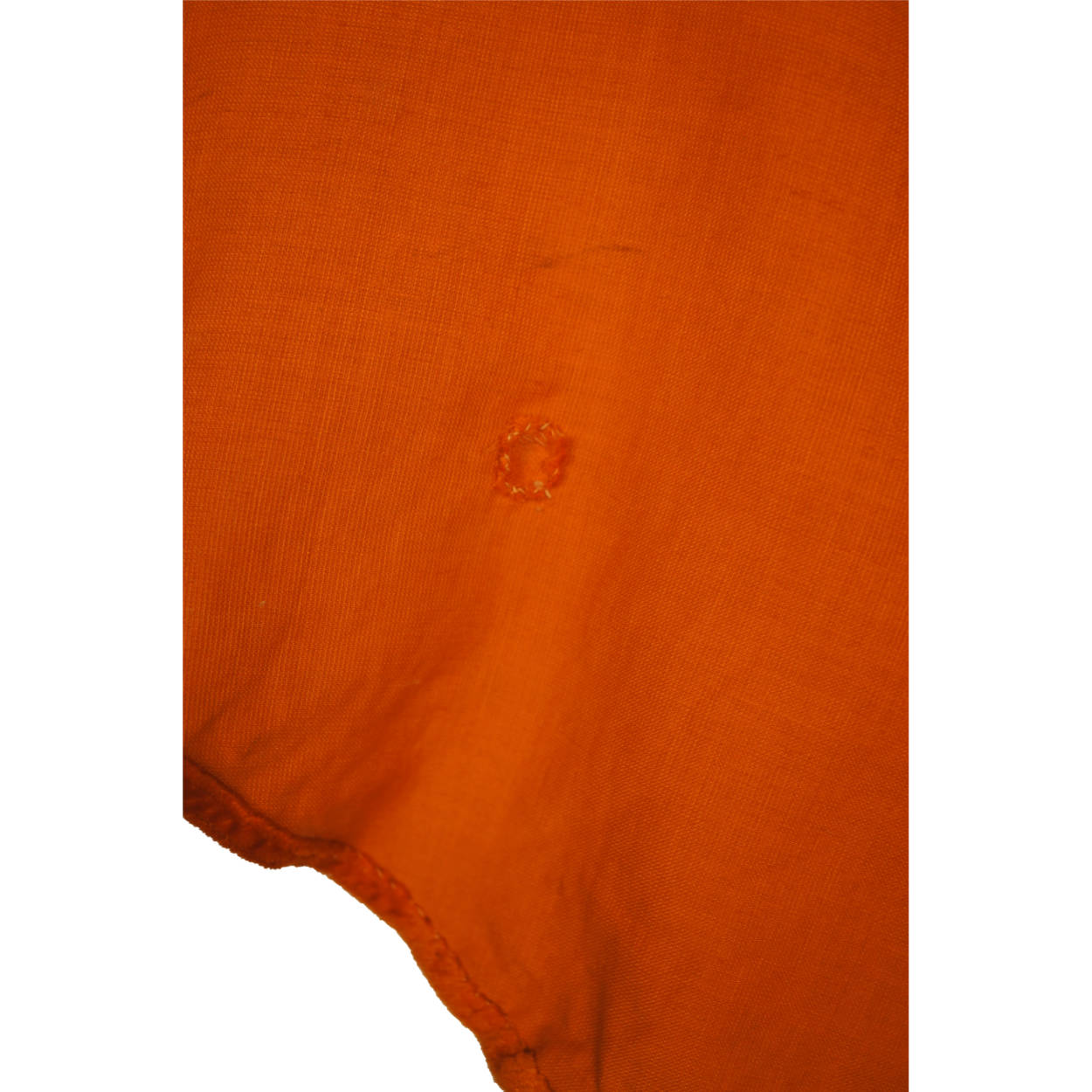 Vintage 1930s Long Dress Orange Velvet Evening Gown Bias Cut with Lace Size M - Poppy's Vintage Clothing