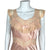 Vintage 1930s Nightie Pink Satin w Lace Trim Nightgown Sz M